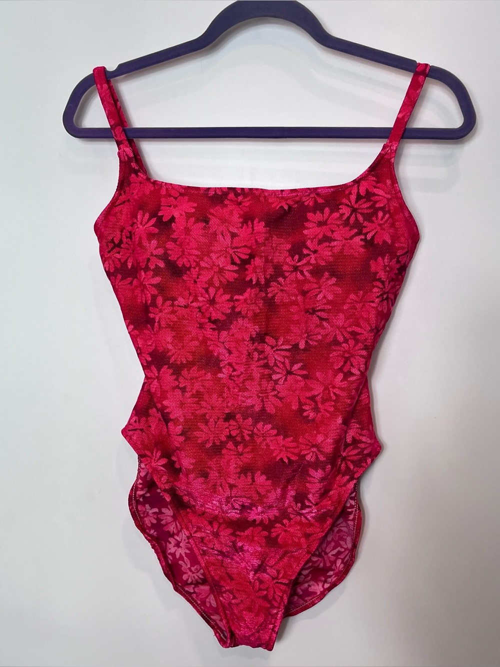 Vintage Leilani Swimsuit Pink Floral One Piece 90s Y2K Daisy Size 10‎ Vacation